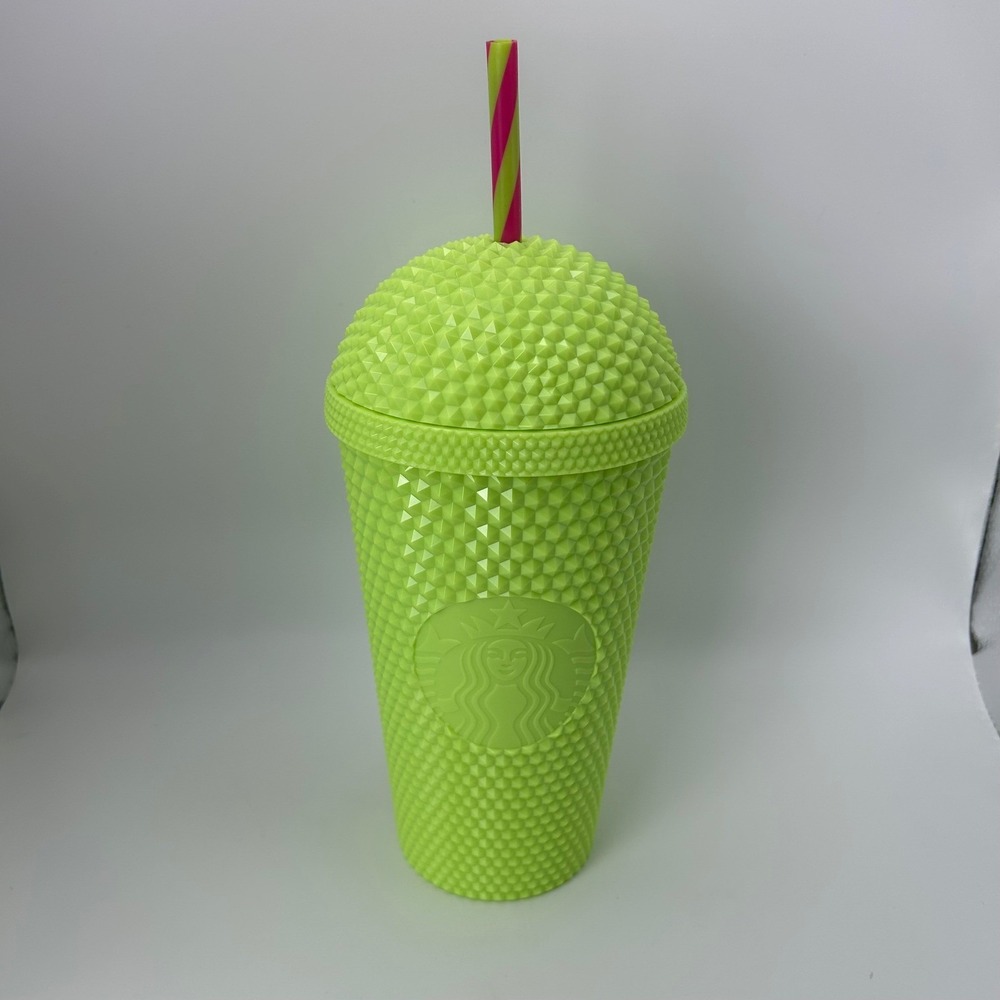 Starbucks 16oz 30th‎ Anniversary Frappuccino Lime Green Studded Dome Tumbler
